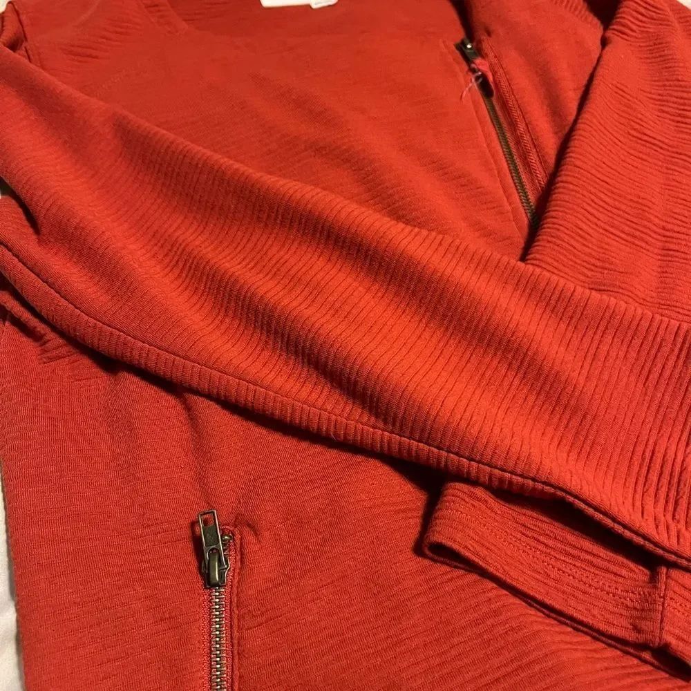 evy's tree Burnt Orange Susan Bomber Jacket Sporty Lightweight - Picture 4 of 5